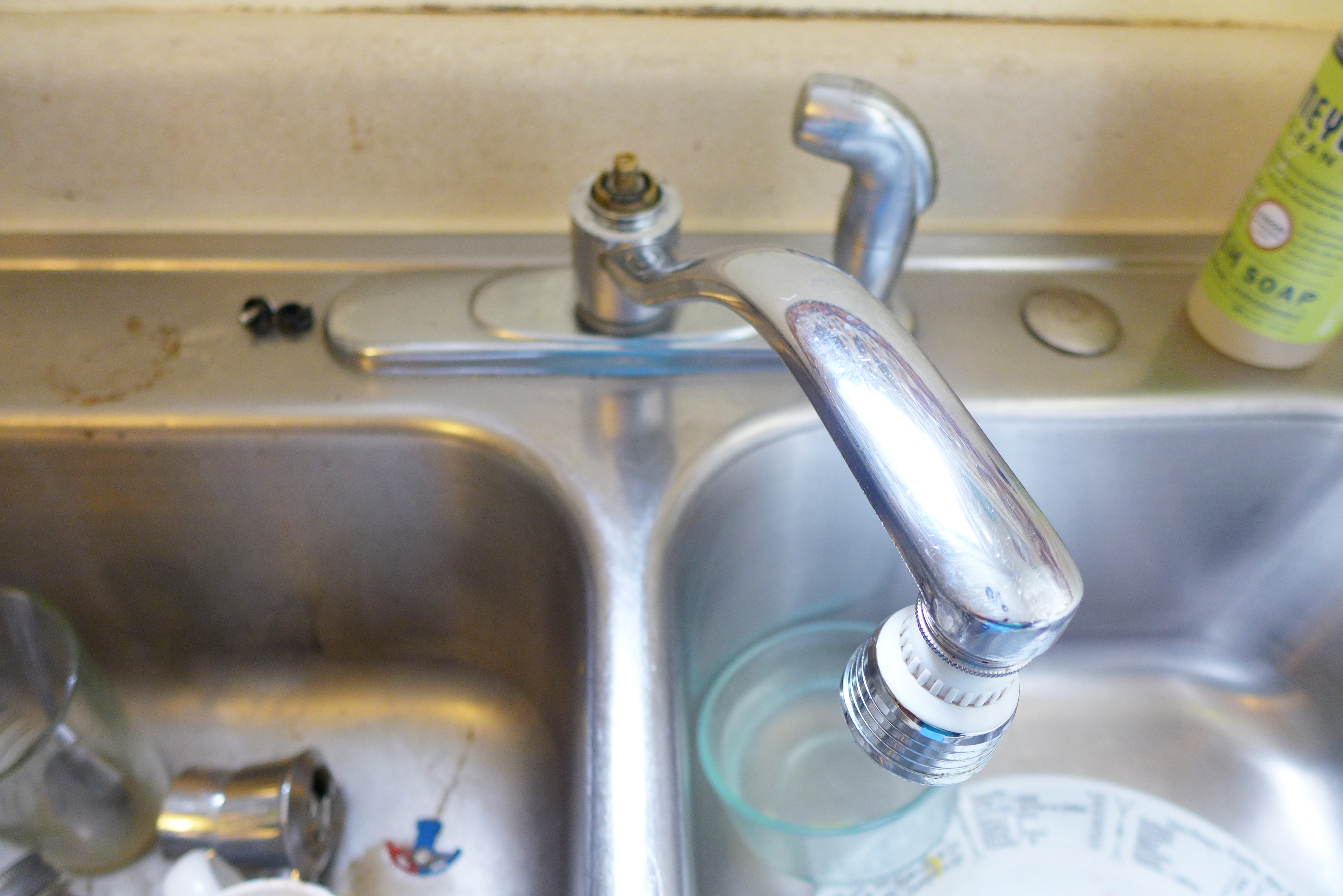 sink faucet kitchen broken